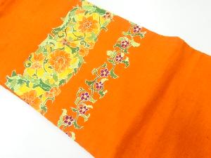 リサイクル　上代紬　花唐草模様名古屋帯（着用可）